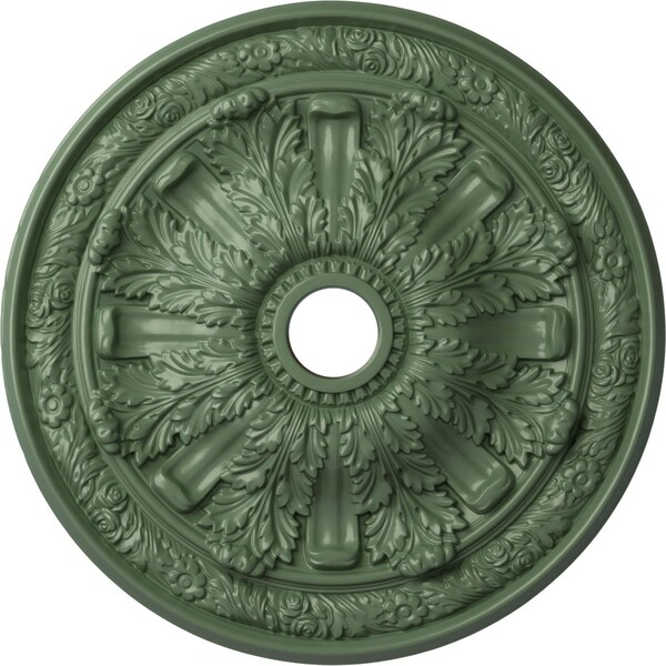 Ekena Millwork Flagstone Ceiling Medallion (Fits Canopies up to 3 7/8"), 30"OD x 3 7/8"ID x 3 1/4"P, Athenian Green CM30FLAGF - main